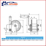 Maypole Standard Trailer Hand Winch 385 Kg / 850 lb - MPA Spares