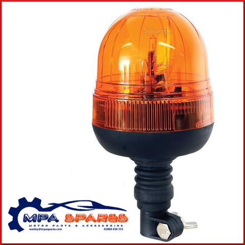 Rotating 12/24 Volt Halogen Warning Beacon With Flexible Pin - MPA Spares