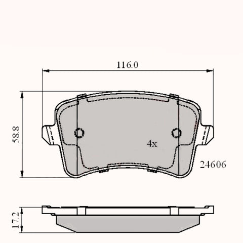 Rear Brake Pads Audi A4 07->, A5 07->, Q5 08-> ADB01709 PAD1655 MDB2929