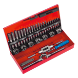 Sealey 32 Pc Tap & Die Set Metric M3-M12 - Steel Alloy Thread Repair Set