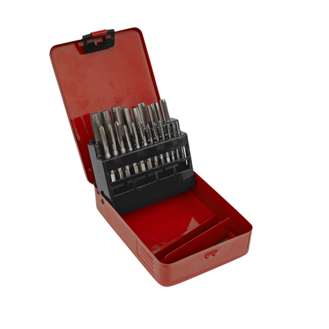 Sealey 21pc Tap Set Metric M3-M12 - Steel Alloy Thread Repair Set