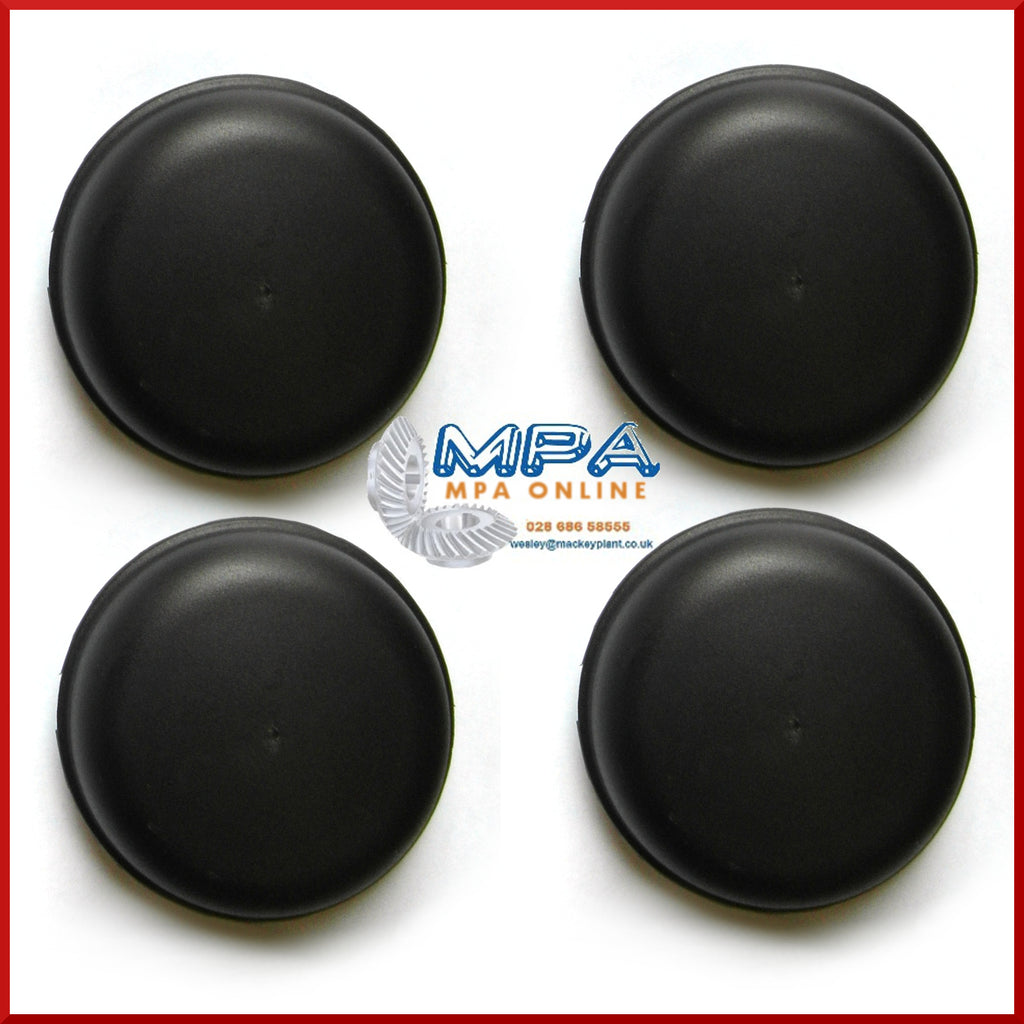 Set Of 4 75mm Push In Black Hub Cap Grease Dust Trailer Covers Knott - MPA Spares