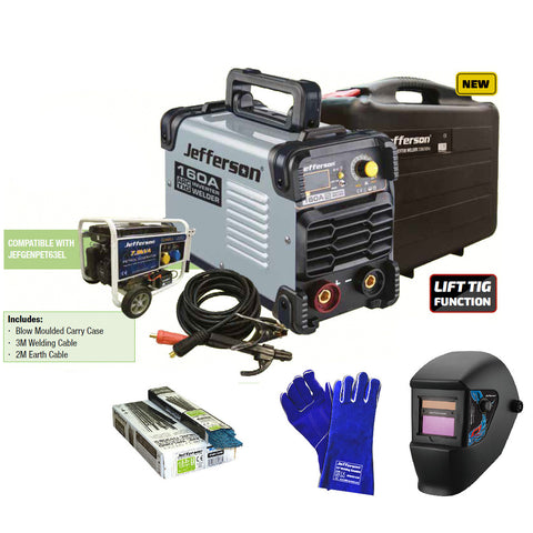 Jefferson 160Amp Arc Welder With Auto Welding With Rods,Gloves & Grinding Helmet