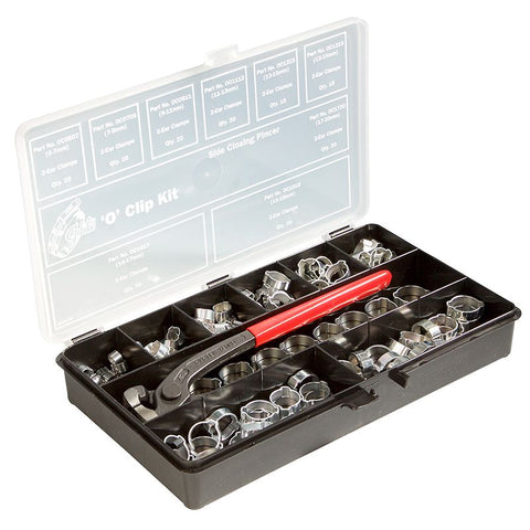 PCL Jubilee O Clip Kit 175 Clips with Side Closing Pincer (with Carry Case)