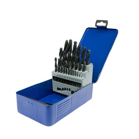 Jefferson HSS Fully Ground 25 Piece Drill Bit Set - 1mm -> 13mm
