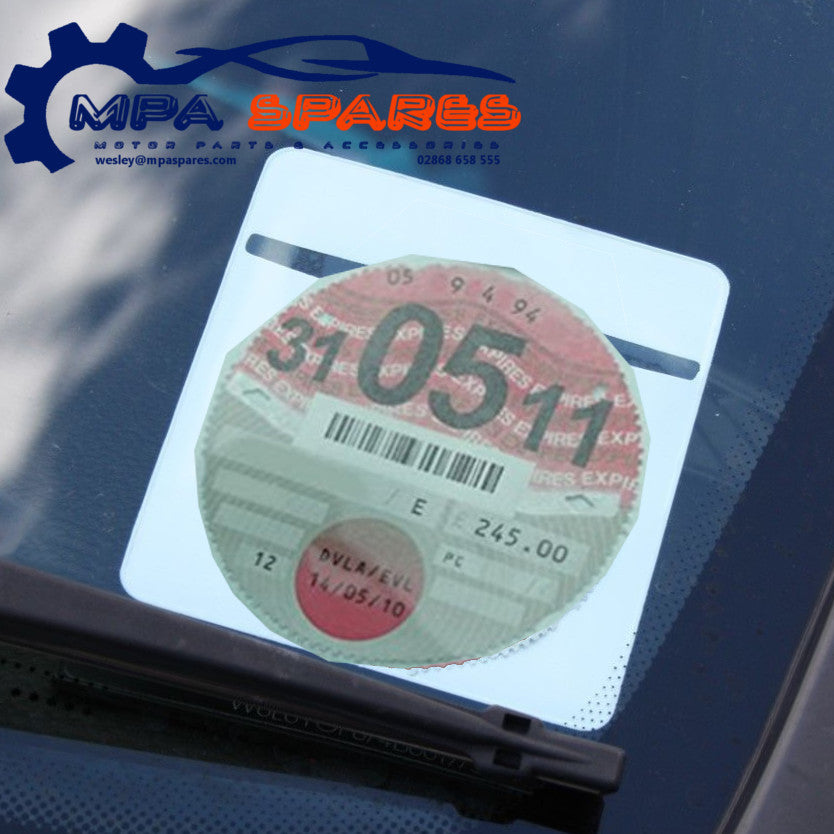 Single Plain White Car Parking Permit Tax Disc Holder License Holder