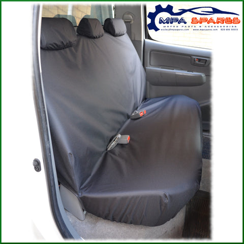 Toyota Hilux Double Cab 2005->16 Rear Bench Waterproof Seat Cover (black)